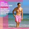 image:imageBRISIRA Mens Swim Trunks Neon 5 Bathing Suit Compression Liner Nylon Swim Shorts Beach Swimsuit Swimwear Quick Dry PocketsHotpink