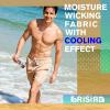 image:imageBRISIRA Mens Swim Trunks Neon 5 Bathing Suit Compression Liner Nylon Swim Shorts Beach Swimsuit Swimwear Quick Dry PocketsKhaki