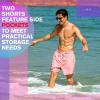 image:imageBRISIRA Mens Swim Trunks Neon 5 Bathing Suit Compression Liner Nylon Swim Shorts Beach Swimsuit Swimwear Quick Dry PocketsLightpink