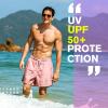 image:imageBRISIRA Mens Swim Trunks Neon 5 Bathing Suit Compression Liner Nylon Swim Shorts Beach Swimsuit Swimwear Quick Dry PocketsLightpink