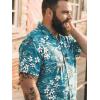 image:imageBRISIRA Big and Tall Hawaiian Shirts for Men 100 Cotton Casual Summer Beach Short Sleeve Vacation Aloha Button Down Shirt