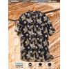 image:imageBRISIRA Big and Tall Hawaiian Shirts for Men 100 Cotton Casual Summer Beach Short Sleeve Vacation Aloha Button Down ShirtBlack Tropical Leaf