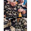 image:imageBRISIRA Big and Tall Hawaiian Shirts for Men 100 Cotton Casual Summer Beach Short Sleeve Vacation Aloha Button Down ShirtBlack Tropical Leaf