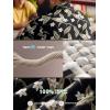 image:imageBRISIRA Big and Tall Hawaiian Shirts for Men 100 Cotton Casual Summer Beach Short Sleeve Vacation Aloha Button Down ShirtBlack Tropical Leaf