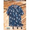 image:imageBRISIRA Big and Tall Hawaiian Shirts for Men 100 Cotton Casual Summer Beach Short Sleeve Vacation Aloha Button Down ShirtBlue Pineapple
