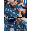 image:imageBRISIRA Big and Tall Hawaiian Shirts for Men 100 Cotton Casual Summer Beach Short Sleeve Vacation Aloha Button Down ShirtBlue Pineapple