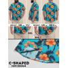 image:imageBRISIRA Big and Tall Hawaiian Shirts for Men 100 Cotton Casual Summer Beach Short Sleeve Vacation Aloha Button Down ShirtBlue Yellow Flower