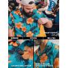 image:imageBRISIRA Big and Tall Hawaiian Shirts for Men 100 Cotton Casual Summer Beach Short Sleeve Vacation Aloha Button Down ShirtBlue Yellow Flower