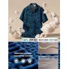 image:imageBRISIRA Big and Tall Hawaiian Shirts for Men 100 Cotton Casual Summer Short Sleeve Beach Vacation Aloha Button Down ShirtBlack Blue Floral
