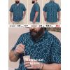 image:imageBRISIRA Big and Tall Hawaiian Shirts for Men 100 Cotton Casual Summer Short Sleeve Beach Vacation Aloha Button Down ShirtBlue Wavy