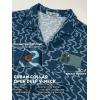 image:imageBRISIRA Big and Tall Hawaiian Shirts for Men 100 Cotton Casual Summer Short Sleeve Beach Vacation Aloha Button Down ShirtBlue Wavy