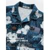 image:imageBRISIRA Big and Tall Hawaiian Shirts for Men 100 Cotton Casual Summer Short Sleeve Beach Vacation Aloha Button Down ShirtBlue White Flower