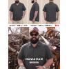 image:imageBRISIRA Big and Tall Hawaiian Shirts for Men 100 Cotton Casual Summer Short Sleeve Beach Vacation Aloha Button Down ShirtGray