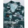 image:imageBRISIRA Big and Tall Hawaiian Shirts for Men 100 Cotton Casual Summer Short Sleeve Beach Vacation Aloha Button Down ShirtGreen Flower