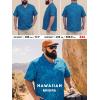 image:imageBRISIRA Big and Tall Hawaiian Shirts for Men 100 Cotton Casual Summer Short Sleeve Beach Vacation Aloha Button Down ShirtLight Blue Leaf