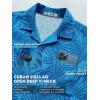 image:imageBRISIRA Big and Tall Hawaiian Shirts for Men 100 Cotton Casual Summer Short Sleeve Beach Vacation Aloha Button Down ShirtLight Blue Leaf