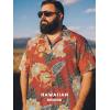 image:imageBRISIRA Big and Tall Hawaiian Shirts for Men 100 Cotton Casual Summer Short Sleeve Beach Vacation Aloha Button Down ShirtYellow Flower