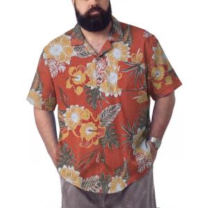 image:imageBRISIRA Big and Tall Hawaiian Shirts for Men 100 Cotton Casual Summer Short Sleeve Beach Vacation Aloha Button Down ShirtYellow Flower
