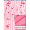 image:imageBRISIRA Boys Swim Trunks Bathing Suit Compression Boxer Brief Liner AntiChafe Swimsuit Swim Shorts Toddler Kids Youth TeenA Flamingo Stripe