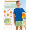 image:imageBRISIRA Boys Swim Trunks Bathing Suit Compression Boxer Brief Liner AntiChafe Swimsuit Swim Shorts Toddler Kids Youth TeenGreen Oranges