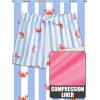 image:imageBRISIRA Boys Swim Trunks Bathing Suit Compression Boxer Brief Liner AntiChafe Swimsuit Swim Shorts Toddler Kids Youth TeenLightblue Crab Stripe