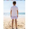 image:imageBRISIRA Boys Swim Trunks Bathing Suit Compression Boxer Brief Liner AntiChafe Swimsuit Swim Shorts Toddler Kids Youth TeenLightblue Crab Stripe