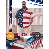 image:imageBRISIRA Big and Tall 4th of July Shirts for Men American Flag Hawaiian Shirt Patriotic USA Short Sleeve Button Down Beach Top4th of July Hawaiian 01