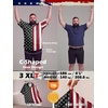 image:imageBRISIRA Big and Tall 4th of July Shirts for Men American Flag Hawaiian Shirt Patriotic USA Short Sleeve Button Down Beach Top4th of July Hawaiian 02
