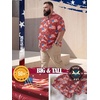 image:imageBRISIRA Big and Tall 4th of July Shirts for Men American Flag Hawaiian Shirt Patriotic USA Short Sleeve Button Down Beach TopAmerican Flag Hawaiian 01