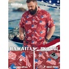 image:imageBRISIRA Big and Tall 4th of July Shirts for Men American Flag Hawaiian Shirt Patriotic USA Short Sleeve Button Down Beach TopAmerican Flag Hawaiian 01