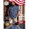 image:imageBRISIRA Big and Tall 4th of July Shirts for Men American Flag Hawaiian Shirt Patriotic USA Short Sleeve Button Down Beach TopAmerican Flag Hawaiian 02