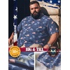 image:imageBRISIRA Big and Tall 4th of July Shirts for Men American Flag Hawaiian Shirt Patriotic USA Short Sleeve Button Down Beach TopAmerican Flag Hawaiian 02