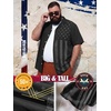 image:imageBRISIRA Big and Tall 4th of July Shirts for Men American Flag Hawaiian Shirt Patriotic USA Short Sleeve Button Down Beach TopStars Stripes American Flag