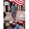 image:imageBRISIRA Big and Tall 4th of July Shirts for Men American Flag Hawaiian Shirt Patriotic USA Short Sleeve Button Down Beach TopStatue of Liberty Usa Flag 02
