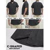 image:imageBRISIRA Big and Tall Linen Shirts for Men Cotton Hawaiian Shirts Short Sleeve Button Down Casual Summer Beach Vacation TopsGray