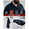 image:imageBRISIRA Big and Tall Linen Shirts for Men Cotton Hawaiian Shirts Short Sleeve Button Down Casual Summer Beach Vacation TopsNavy Blue