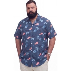 image:imageBRISIRA Big and Tall 4th of July Shirts for Men American Flag Hawaiian Shirt Patriotic USA Short Sleeve Button Down Beach TopAmerican Flag Hawaiian 02