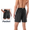 image:imageBRISIRA Mens Swim Trunks Swim Shorts 7 inch Compression Liner Bathing Suit Beach Shorts Swimwear Stretch Quick Dry PocketsBlack  Gray Usa Flag