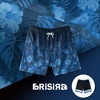 image:imageBRISIRA Mens Swim Trunks Swim Shorts 7 inch Compression Liner Bathing Suit Beach Shorts Swimwear Stretch Quick Dry PocketsBlack Blue Flower