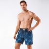 image:imageBRISIRA Mens Swim Trunks Swim Shorts 7 inch Compression Liner Bathing Suit Beach Shorts Swimwear Stretch Quick Dry PocketsBlack Blue Flower