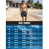image:imageBRISIRA Mens Swim Trunks Swim Shorts 7 inch Compression Liner Bathing Suit Beach Shorts Swimwear Stretch Quick Dry PocketsBlack Blue Leaf
