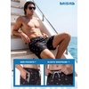 image:imageBRISIRA Mens Swim Trunks Swim Shorts 7 inch Compression Liner Bathing Suit Beach Shorts Swimwear Stretch Quick Dry PocketsBlack Coconut Shark
