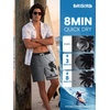 image:imageBRISIRA Mens Swim Trunks Swim Shorts 7 inch Compression Liner Bathing Suit Beach Shorts Swimwear Stretch Quick Dry PocketsBlack Gradient Coconuttree