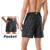 image:imageBRISIRA Mens Swim Trunks Swim Shorts 7 inch Compression Liner Bathing Suit Beach Shorts Swimwear Stretch Quick Dry PocketsBlack Gray Flower