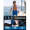 image:imageBRISIRA Mens Swim Trunks Swim Shorts 7 inch Compression Liner Bathing Suit Beach Shorts Swimwear Stretch Quick Dry PocketsBlue