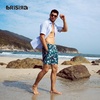 image:imageBRISIRA Mens Swim Trunks Swim Shorts 7 inch Compression Liner Bathing Suit Beach Shorts Swimwear Stretch Quick Dry PocketsBlue Flamingo Leaf