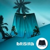 image:imageBRISIRA Mens Swim Trunks Swim Shorts 7 inch Compression Liner Bathing Suit Beach Shorts Swimwear Stretch Quick Dry PocketsBlue Gradient Palmtree