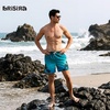 image:imageBRISIRA Mens Swim Trunks Swim Shorts 7 inch Compression Liner Bathing Suit Beach Shorts Swimwear Stretch Quick Dry PocketsBlue Gradient Palmtree