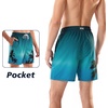 image:imageBRISIRA Mens Swim Trunks Swim Shorts 7 inch Compression Liner Bathing Suit Beach Shorts Swimwear Stretch Quick Dry PocketsBlue Gradient Palmtree