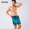 image:imageBRISIRA Mens Swim Trunks Swim Shorts 7 inch Compression Liner Bathing Suit Beach Shorts Swimwear Stretch Quick Dry PocketsBlue Gradient Palmtree